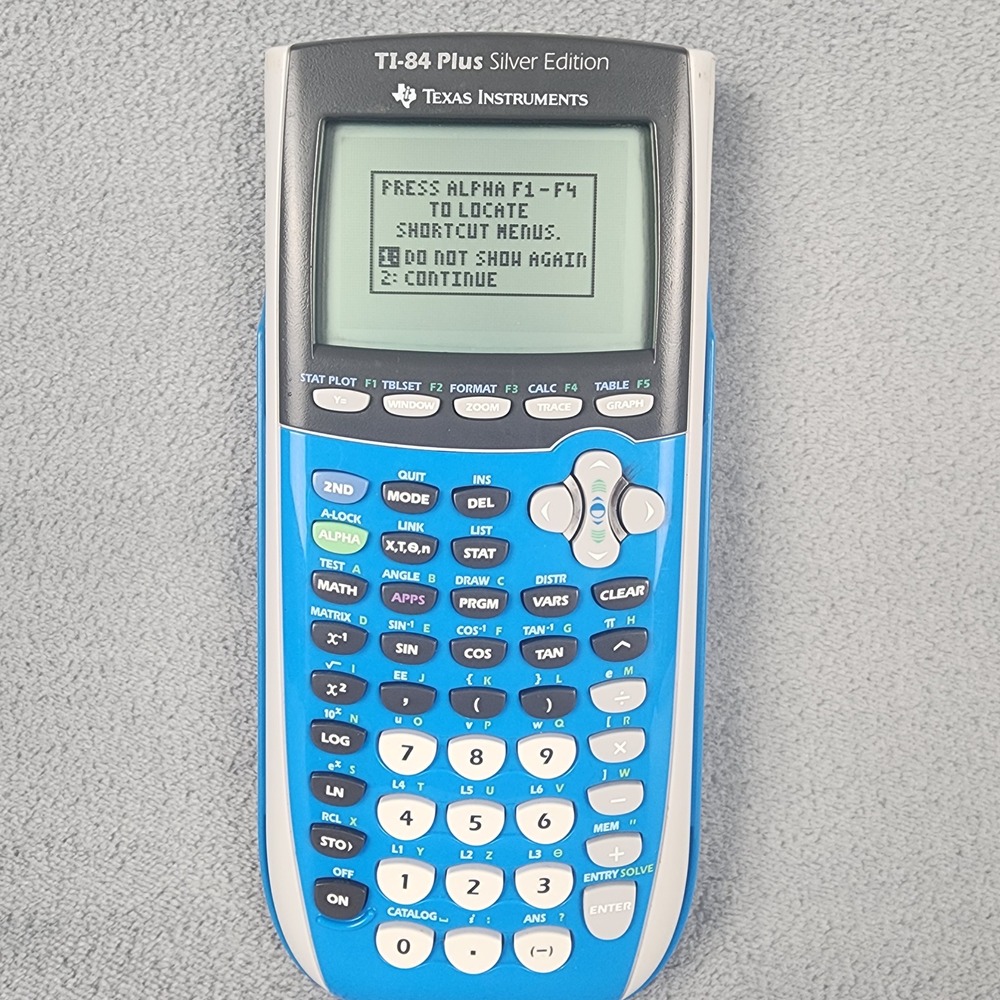Texas Instruments TI-84 Plus Silver Edition Graphing Calculator Blue Tested